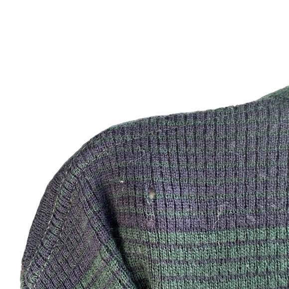 Brooks Brothers Vintage nautical striped wool sweater Swacket blazer peacoat sm - Picture 8 of 9